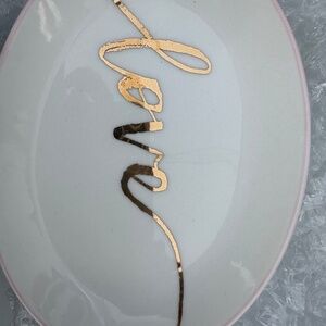 Kate aspen ceramic trinket dish jewelry soap love